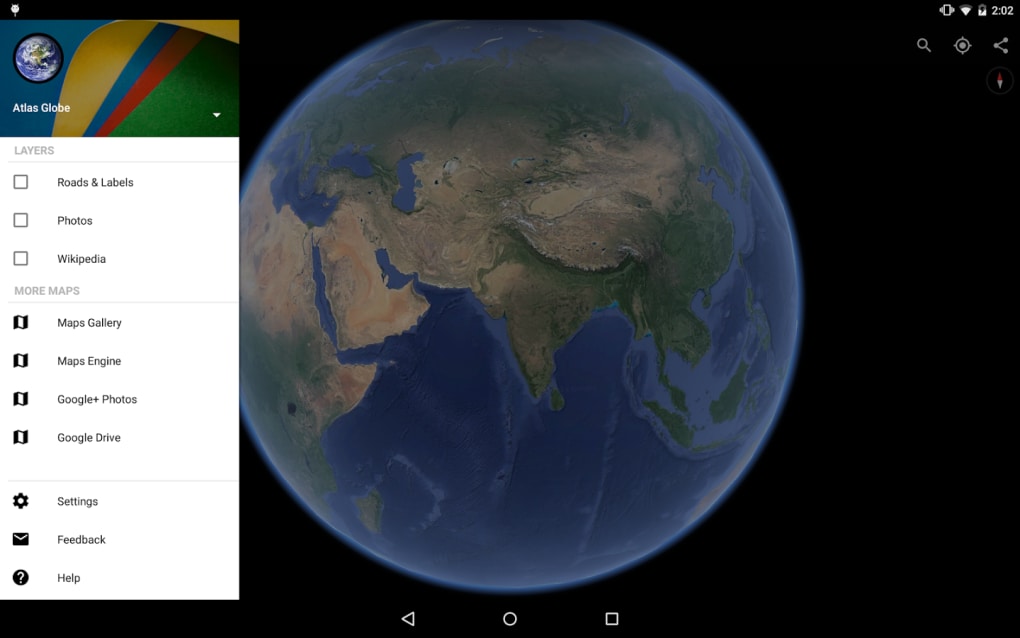 Google earth for android